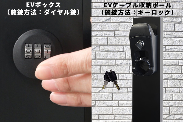 盗難やいたずらから守るカギ付きの安心・安全設計