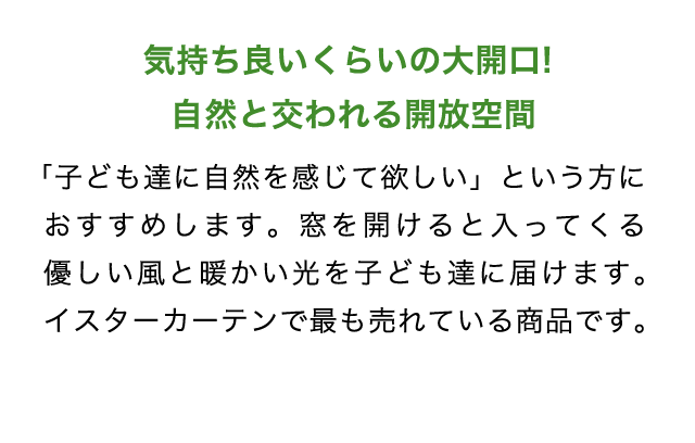気持ち良いくらいの大開口！自然と交われる開放空間
