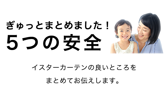 ぎゅっとまとめました！5つの安全