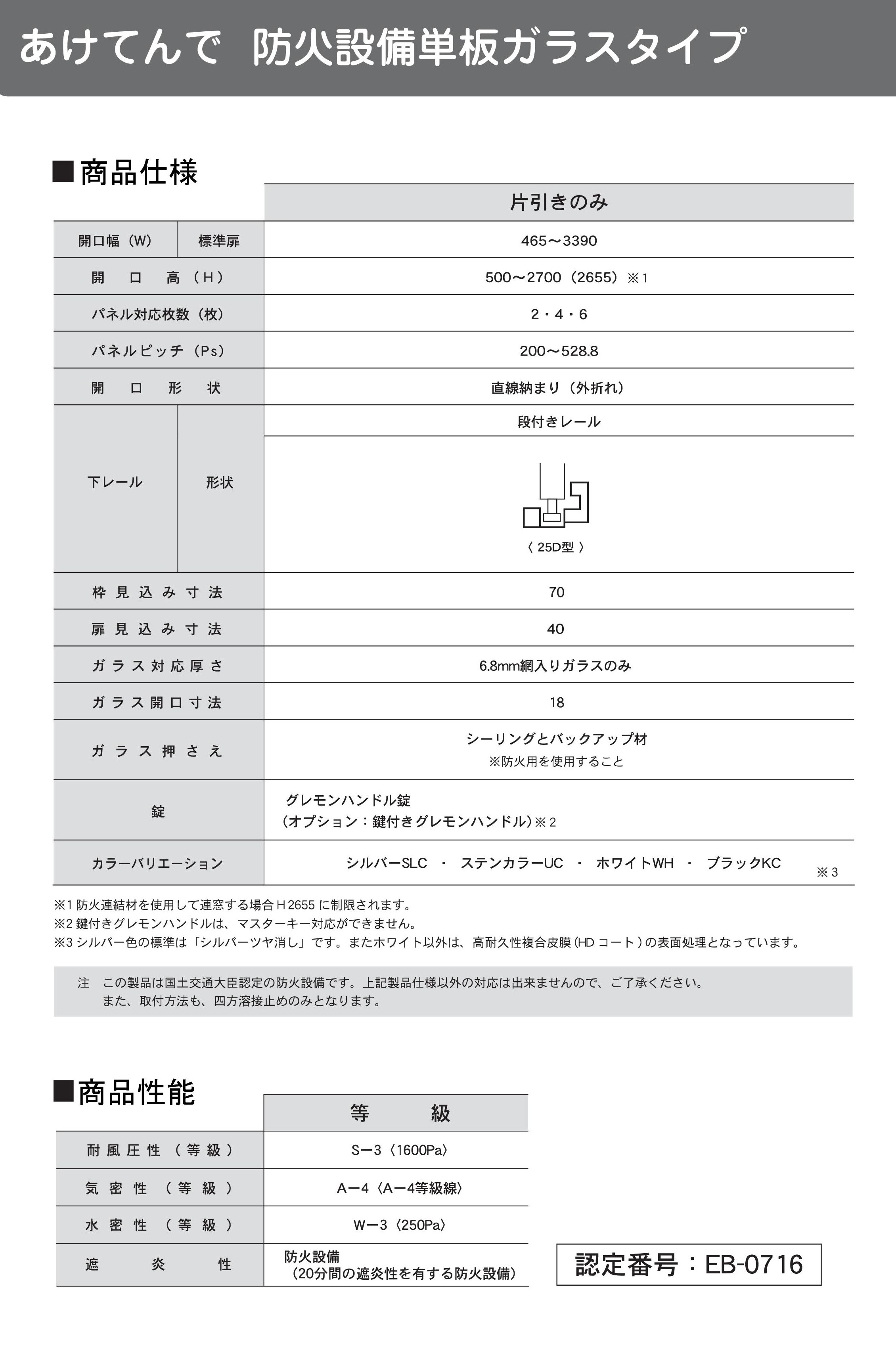 全開口折れ戸-あけてんで防火設備タイプ-単板